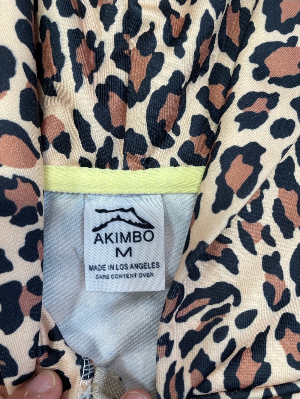 Akimbo Club Sweatshirt Leopard Print Zip-Up Hoodie - Tan Brown Black Medium - Picture 12 of 14